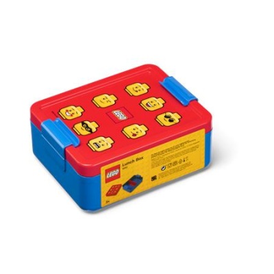 Desiatový box, LEGO „Classic“, modrý-červený vzor