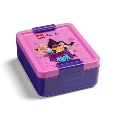 Desiatový box, LEGO "Friends", fialovo-ružový vzor