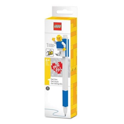 Gélové pero, 0,7 mm, s uzáverom, s mini figúrkou, LEGO, modré