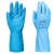 Ochranné rukavice, latex, na spracovanie potravín, veľkosť S, modré