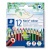 Farebné ceruzky, sada, šesťhranné, krátke, STAEDTLER "Noris Colour 185", 12 rôznych farieb